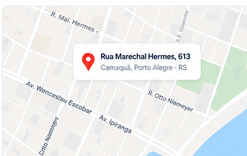 Mapa ilustrativo da região da Rua Marechal Hermes, 613